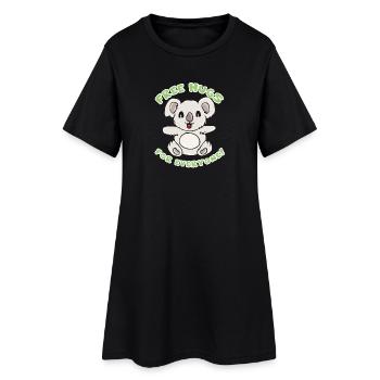 Koala câlin - Robe T-shirt Femme - noir - Devant