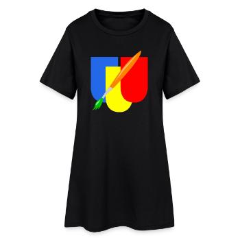 maler wappen handwerk - Frauen T-Shirt-Kleid - Schwarz - Vorne