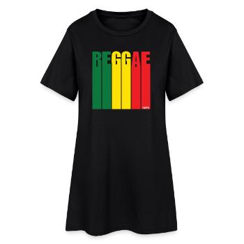 Bannière Reggae Color Block - Robe T-shirt Femme - noir - Devant