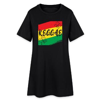 Musique arc-en-ciel avec partition imprimée - Robe T-shirt Femme - noir - Devant