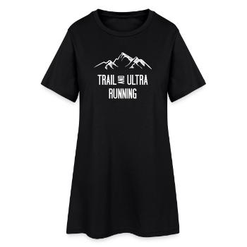 Trail und Ultra Running - Frauen T-Shirt-Kleid - Schwarz - Vorne