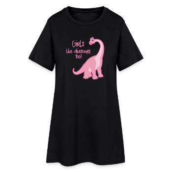 dinosaur - Women’s T-Shirt Dress - black - Front