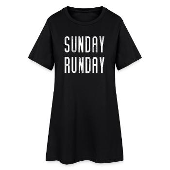 Sunday Runday - Women’s T-Shirt Dress - black - Front