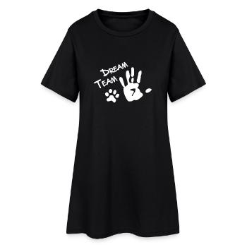 Patte de Chien Dream Team - Robe T-shirt Femme - noir - Devant