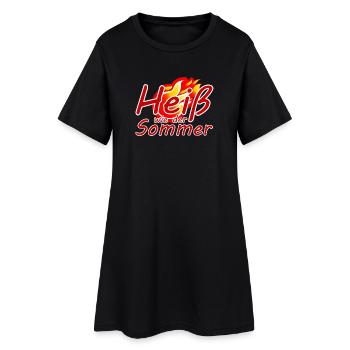Sommer heiß HItze Spruch - Frauen T-Shirt-Kleid - Schwarz - Vorne