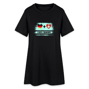 Allemagne et Suisse 100 % génial / cadeau - Robe T-shirt Femme - noir - Devant