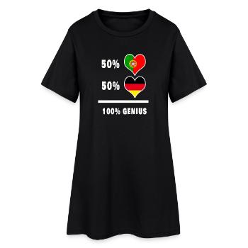 Allemagne et Portugal Genial / Cadeau - Robe T-shirt Femme - noir - Devant
