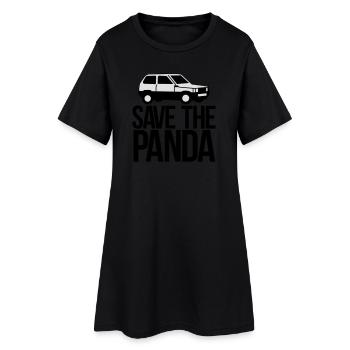 save the panda - Women’s T-Shirt Dress - black - Front