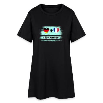 Allemagne et France 100 % génial / cadeau - Robe T-shirt Femme - noir - Devant