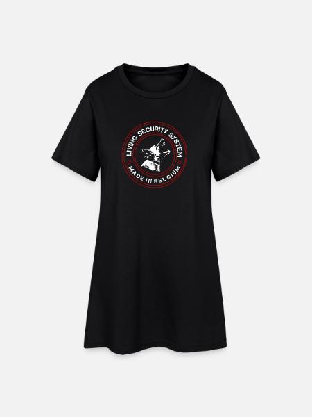 Malinois living Security System - Frauen T-Shirt-Kleid - Schwarz
