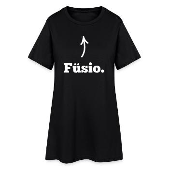 Füsio Physio - Frauen T-Shirt-Kleid - Schwarz - Vorne
