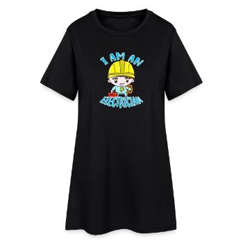 électricien - Robe T-shirt Femme - noir - Devant