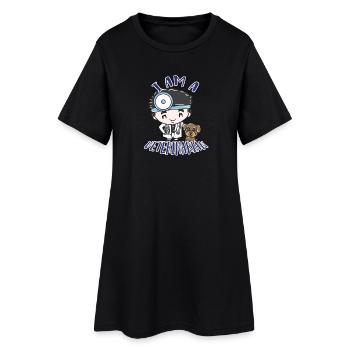 Vétérinaire - Robe T-shirt Femme - noir - Devant
