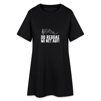 Da Reggae mich nicht auf - Frauen T-Shirt-Kleid - Schwarz - Vorne