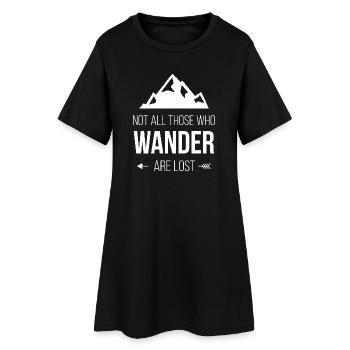 Not All Those Who Wander Are Lost - Robe T-shirt Femme - noir - Devant