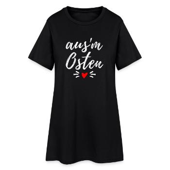 Osten - Ossi - Ost Deutschland - Mauerfall - Frauen T-Shirt-Kleid - Schwarz - Vorne