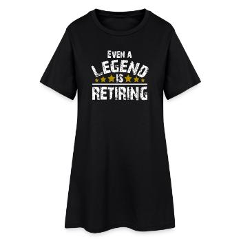 Legende Pension Rente Ruhestand Geschenk - Frauen T-Shirt-Kleid - Schwarz - Vorne