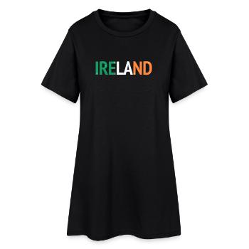 Conception IRELAND avec drapeau irlandais - Robe T-shirt Femme - noir - Devant