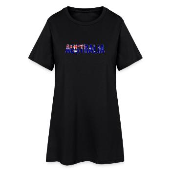 Conception de la police du drapeau australien - Robe T-shirt Femme - noir - Devant