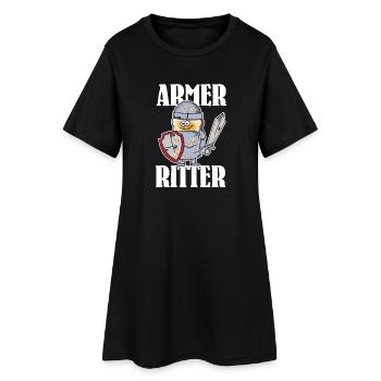 Armer Ritter, Frech Toast - Frauen T-Shirt-Kleid - Schwarz - Vorne