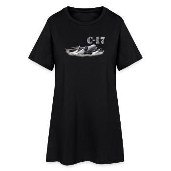 C-17 - Frauen T-Shirt-Kleid - Schwarz - Vorne
