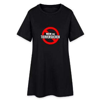Non à l’expérimentation animale - Robe T-shirt Femme - noir - Devant