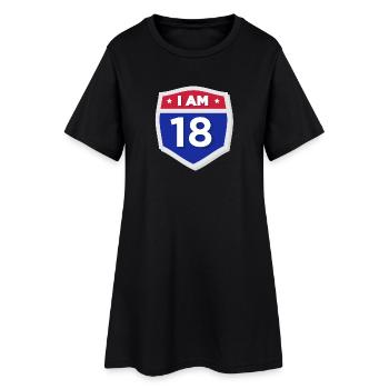 18 ans 18 ans Anniversaire Adulte - Robe T-shirt Femme - noir - Devant