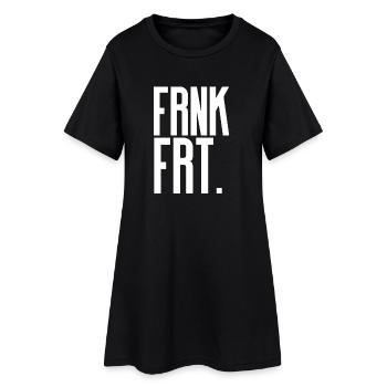 Francfort - Robe T-shirt Femme - noir - Devant