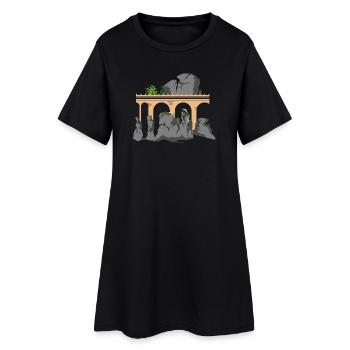idée cadeau bastei saxe suisse montagnes - Robe T-shirt Femme - noir - Devant