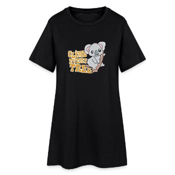 Koala - Robe T-shirt Femme - noir - Devant