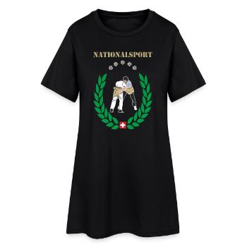 lutteurs nationaux du sport - Robe T-shirt Femme - noir - Devant