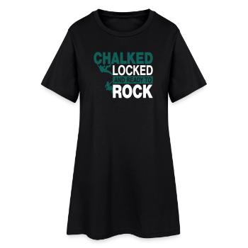Chalked locked an ready to rock - Robe T-shirt Femme - noir - Devant