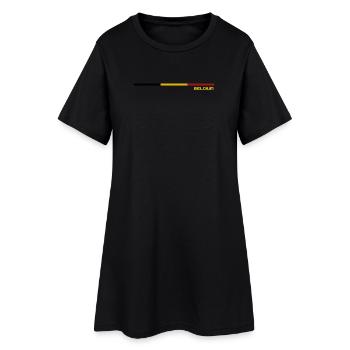 DRAPEAU BELGIUM - Robe T-shirt Femme - noir - Devant