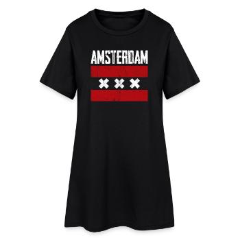 Amsterdam Bold Street Vibe - Women’s T-Shirt Dress - black - Front