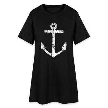 Anchor Sail Sailing Sailor - Women’s T-Shirt Dress - black - Front