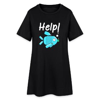 Plastique changement climatique protection de l'environnement - Robe T-shirt Femme - noir - Devant