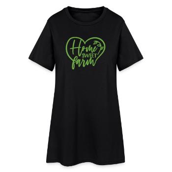 ferme - Robe T-shirt Femme - noir - Devant