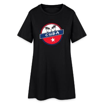 Cercle de Cuba aux couleurs nationales - Robe T-shirt Femme - noir - Devant