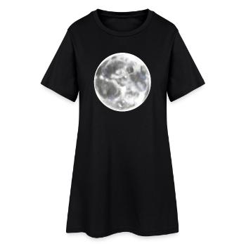 Full moon moon night - Women’s T-Shirt Dress - black - Front