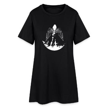 ENGEL ART - Frauen T-Shirt-Kleid - Schwarz - Vorne