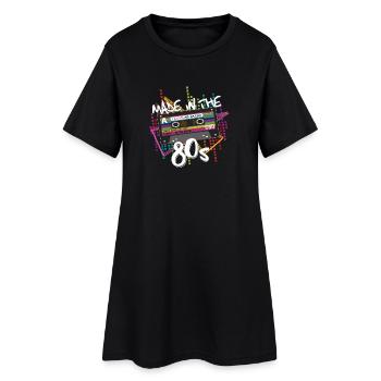 Made in the 80s Kassette 80er Jahre - Frauen T-Shirt-Kleid - Schwarz - Vorne
