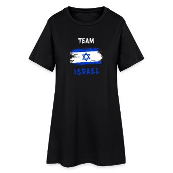 Équipe Israël / Drapeau - Robe T-shirt Femme - noir - Devant