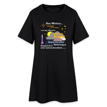 La carte météo - Robe T-shirt Femme - noir - Devant