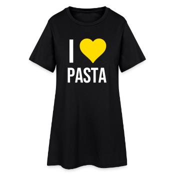 I love pasta - Frauen T-Shirt-Kleid - Schwarz - Vorne