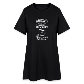 Cadeau télescope astronomique - Robe T-shirt Femme - noir - Devant