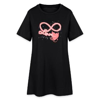 Infinity Sign forever in Love! - Women’s T-Shirt Dress - black - Front