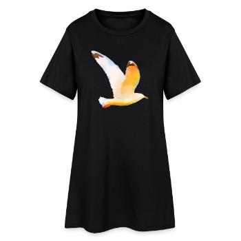 mouette - Robe T-shirt Femme - noir - Devant
