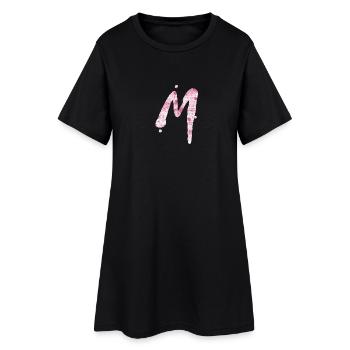 m - Robe T-shirt Femme - noir - Devant