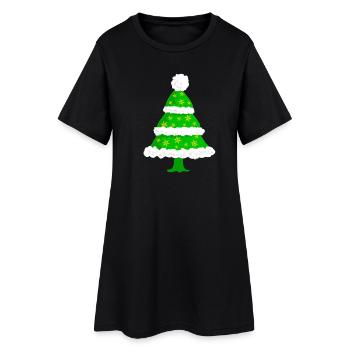 Sapin de Noël - Robe T-shirt Femme - noir - Devant