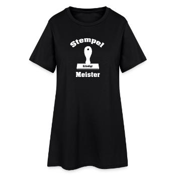 Stempelmeister Design für Heimwerker - Frauen T-Shirt-Kleid - Schwarz - Vorne